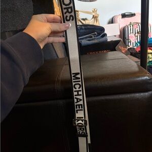 Michael Kors Black and White Adjustable Sports Strap
